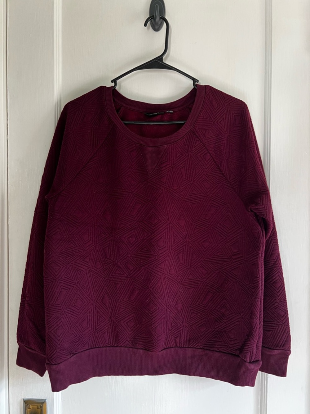 Apt. 9 Textured Crewneck Sweater in Wine